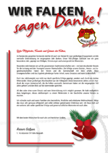Wir Falken sagen Danke